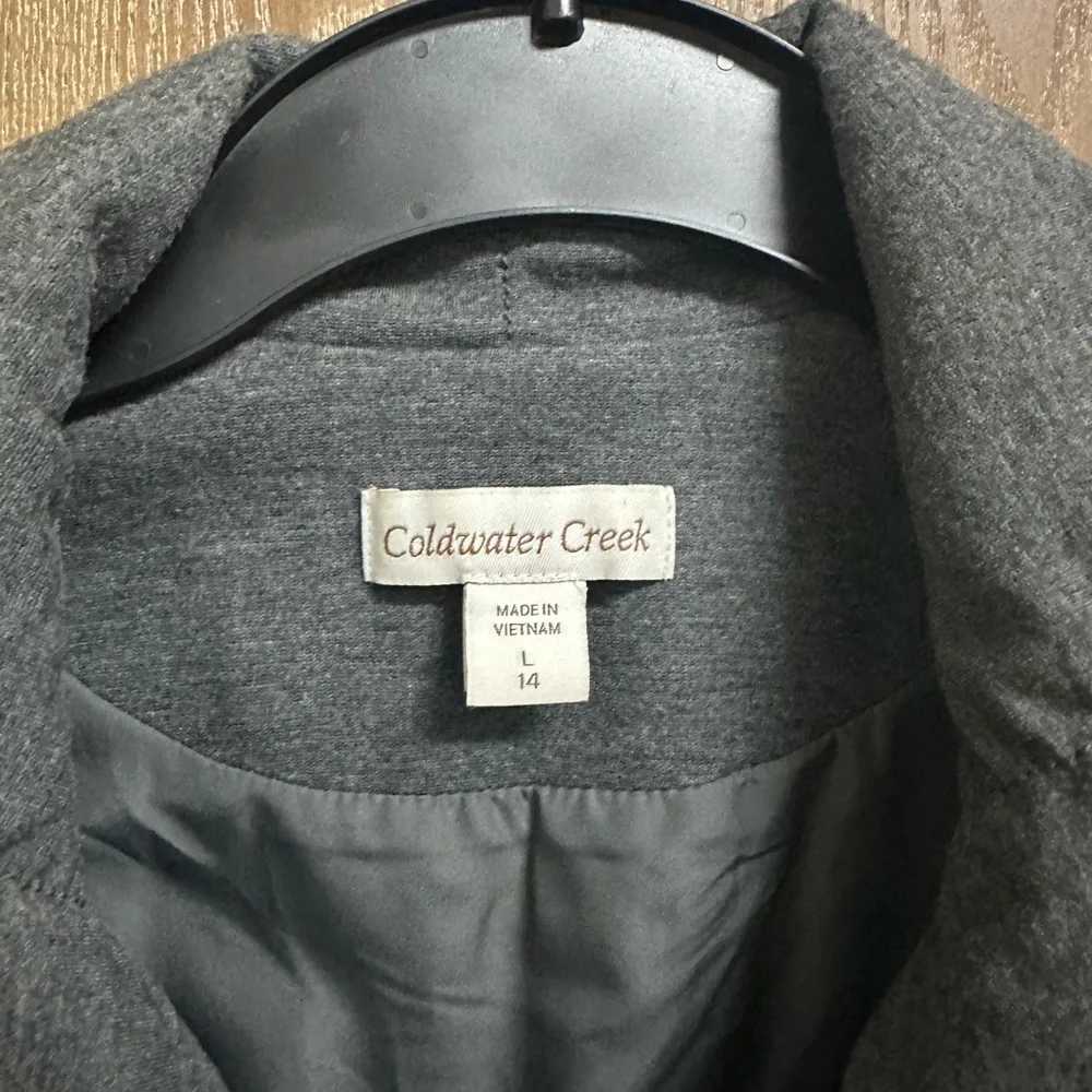 Coldwater Creek‎ Womens Vest Sleeveless Full Zip Gray Pockets Casual Layering